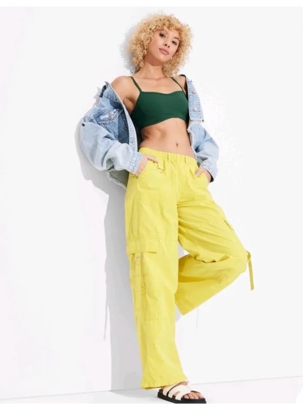 Wild Fable Yellow Cargo / Utility Pants XS